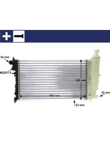 COMPATIBLE CON RADIADOR PSA SAXO 1.1 X,SX 1.4...