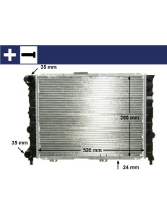 COMPATIBLE CON RADIADOR FIAT GROUP 146 156 1.6 1.8 2.0 !