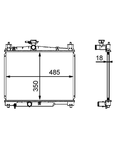 COMPATIBLE CON RADIADOR TOYOTA YARIS 1.0 16V...