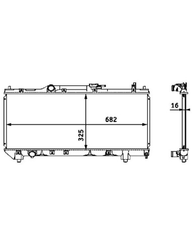 COMPATIBLE CON RADIADOR TOYOTA AVENSIS 1.6 1.8