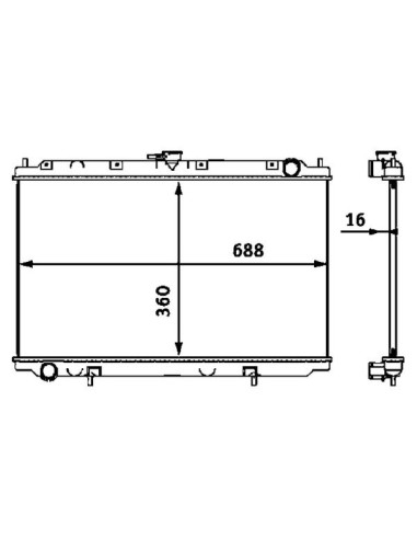 COMPATIBLE CON RADIADOR NISSAN PRIMERA I,II 1.6...