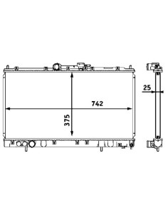 COMPATIBLE CON RADIADOR MITSUBISHI GALANT VI 2.0,TDI 2.4 G