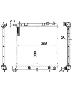 COMPATIBLE CON RADIADOR PSA C3 1.1 i 1.4 i 1.6 16V