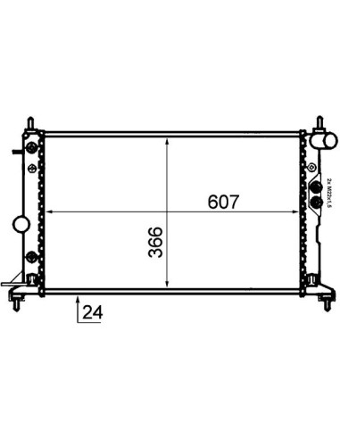 COMPATIBLE CON RADIADOR OPEL OMEGA B