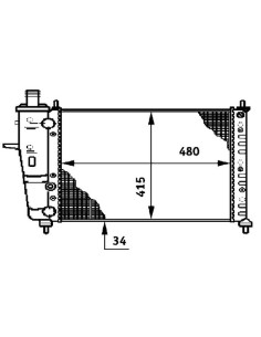 COMPATIBLE CON RADIADOR FIAT BRAVA 182