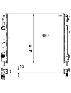 COMPATIBLE CON RADIADOR RENAULT KANGOO 1.1 8V AC