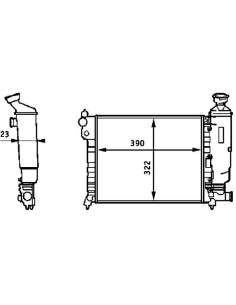 COMPATIBLE CON RADIADOR PSA 106 1.0 1.1 1.4