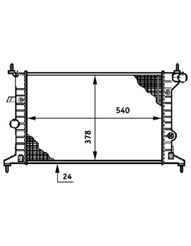 COMPATIBLE CON RADIADOR OPEELEVALUNASECTRA 95