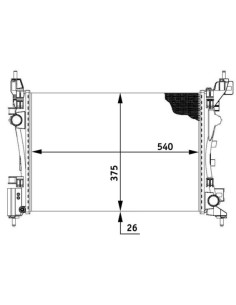 COMPATIBLE CON RADIADOR FIAT GRANDE PUNTO 1.2 1.4 05