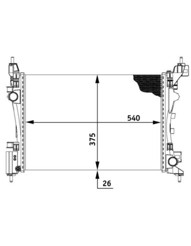 COMPATIBLE CON RADIADOR FIAT GRANDE PUNTO 1.2...