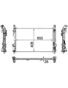 COMPATIBLE CON RADIADOR MERCEDES A160 180 200 CDI W169 04