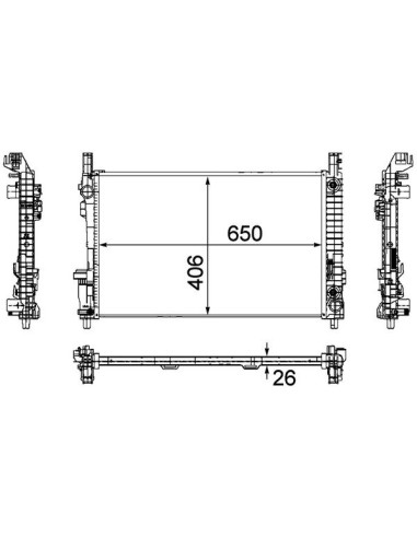 COMPATIBLE CON RADIADOR MERCEDES A160 180 200...