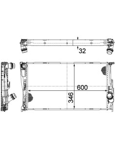 COMPATIBLE CON RADIADOR BMW 3 E90