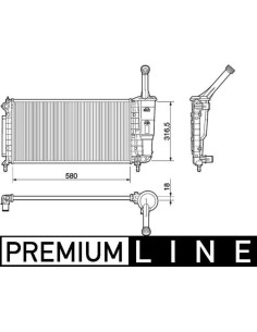 COMPATIBLE CON RADIADOR FIAT IDEA