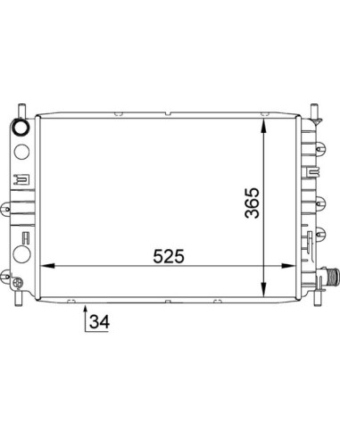 COMPATIBLE CON RADIADOR FORD ESCORT V ORION III...