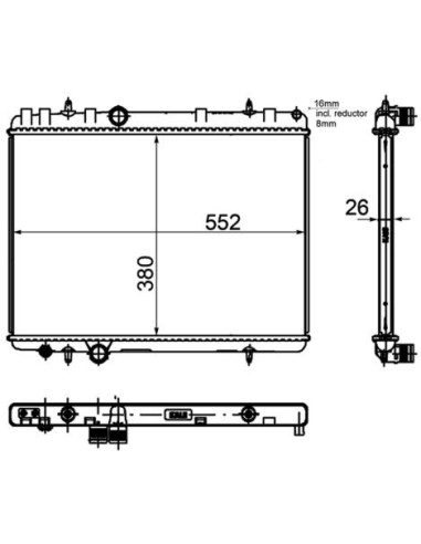 COMPATIBLE CON RADIADOR CITROEN C5 2004