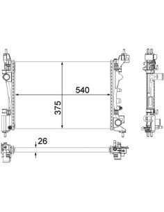 COMPATIBLE CON RADIADOR OPEL CORSA D 1.2 1.4 2010