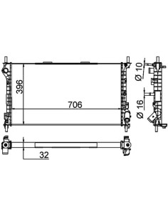 COMPATIBLE CON RADIADOR FORD TOURNEO CONNECT
