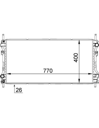 COMPATIBLE CON RADIADOR FORD TRANSIT 2.4DI C AC 00