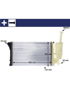 COMPATIBLE CON RADIADOR FIAT PANDA 1.1 1.2 SEM AC 2003