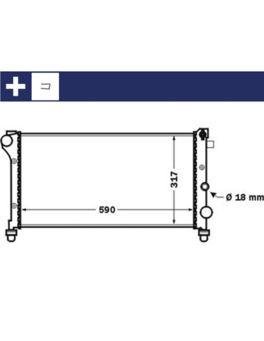 COMPATIBLE CON RADIADOR FIAT PANDA 1.1 1.2 COM...