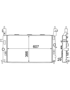 COMPATIBLE CON RADIADOR OPEL MERIVA 1.4 1.6 1.8 03