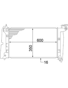 COMPATIBLE CON RADIADOR TOYOTA COROLLA 1.4 1.6 VVTI 02
