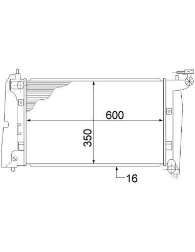 COMPATIBLE CON RADIADOR TOYOTA COROLLA 1.4 1.6...