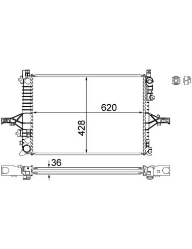 COMPATIBLE CON VOLVO S60 RADIADOR