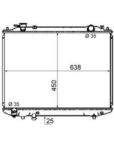 COMPATIBLE CON RADIADOR FORD RANGER MAZDA B 2.5D 99