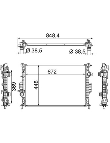 COMPATIBLE CON RADIADOR FORD FOCUS 11 MONDEO 07...