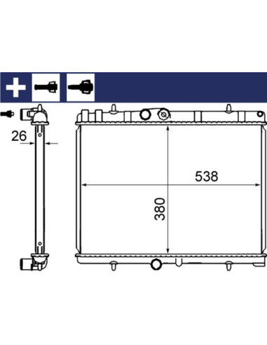 COMPATIBLE CON RADIADOR CITROEN C3 C4 1.2 1.4 1.4