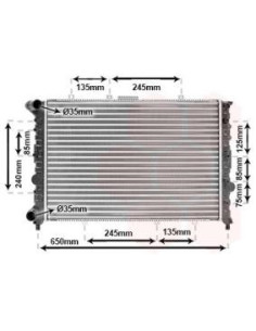 COMPATIBLE CON RADIADOR FIAT GROUP 156 1.8 16V T.SPARK 2.5
