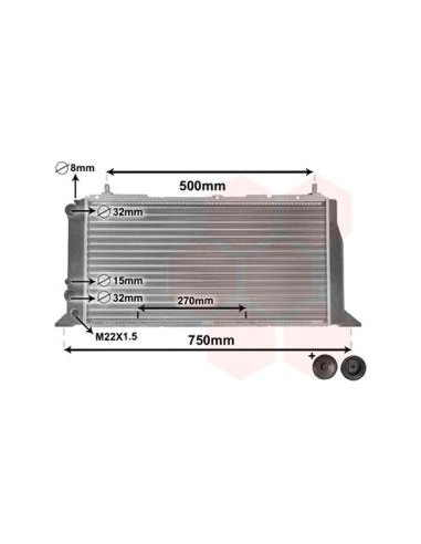 COMPATIBLE CON RADIADOR VOLKSWAGEN 80 III 80 IV...