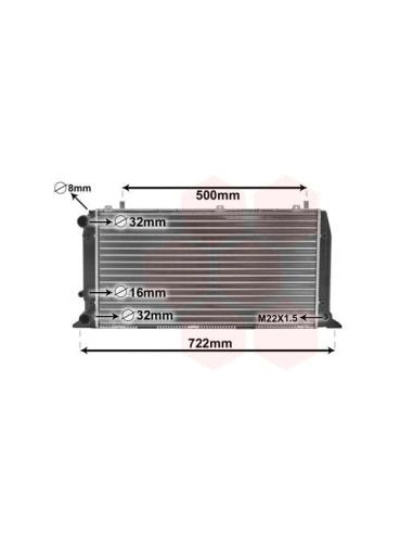 COMPATIBLE CON RADIADOR VOLKSWAGEN 80 III 80 IV...