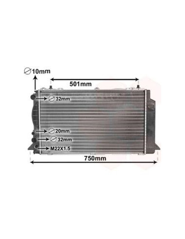 COMPATIBLE CON RADIADOR VOLKSWAGEN 80 IV...