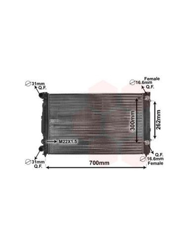 COMPATIBLE CON RADIADOR VOLKSWAGEN A4 I A6 II...