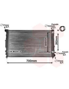 COMPATIBLE CON RADIADOR VOLKSWAGEN A4, A6 PASSAT