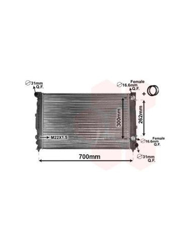 COMPATIBLE CON RADIADOR VOLKSWAGEN A4, A6 PASSAT