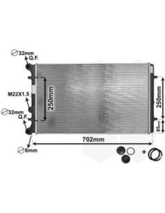 COMPATIBLE CON RADIADOR VOLKSWAGEN A3 I BORA GOLF IV LEON O