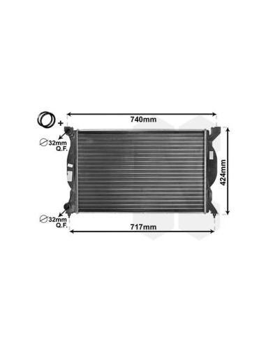 COMPATIBLE CON RADIADOR AUDI A4 1.9 TDI 0104