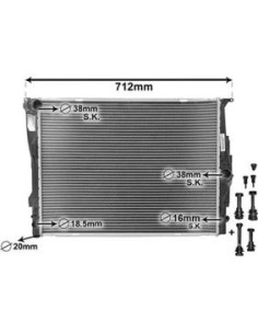 COMPATIBLE CON RADIADOR AGUA BMW 1 E81, E87