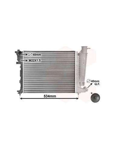 COMPATIBLE CON RADIADOR PSA 306 ZX 1.1 1.4