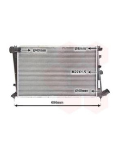 COMPATIBLE CON RADIADOR PSA XANTIA I,II 1.6 i 1.8,i 2.0,