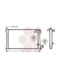 COMPATIBLE CON RADIADOR PSA 406 605 XM II 1.9 TD 2.0 T