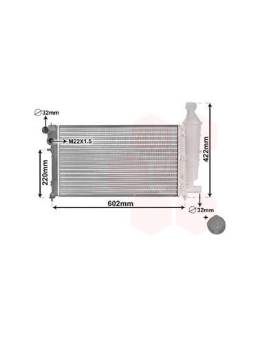 COMPATIBLE CON RADIADOR PSA SAXO 1.1 X,SX 1.4...