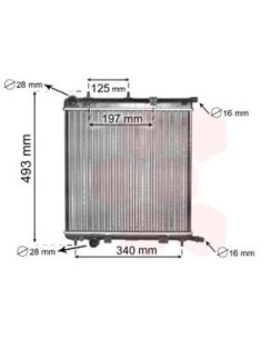 COMPATIBLE CON RADIADOR PSA C3 1.1 i 1.4 i 1.6 16V