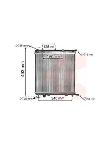 COMPATIBLE CON RADIADOR PSA C3 1.1 i 1.4 i 1.6 16V
