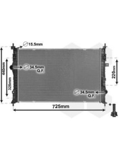 COMPATIBLE CON RADIADOR AGUA CITROEN BERLINGO 308 3008...
