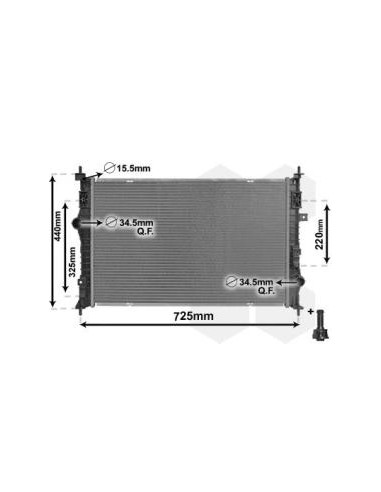COMPATIBLE CON RADIADOR AGUA CITROEN BERLINGO...
